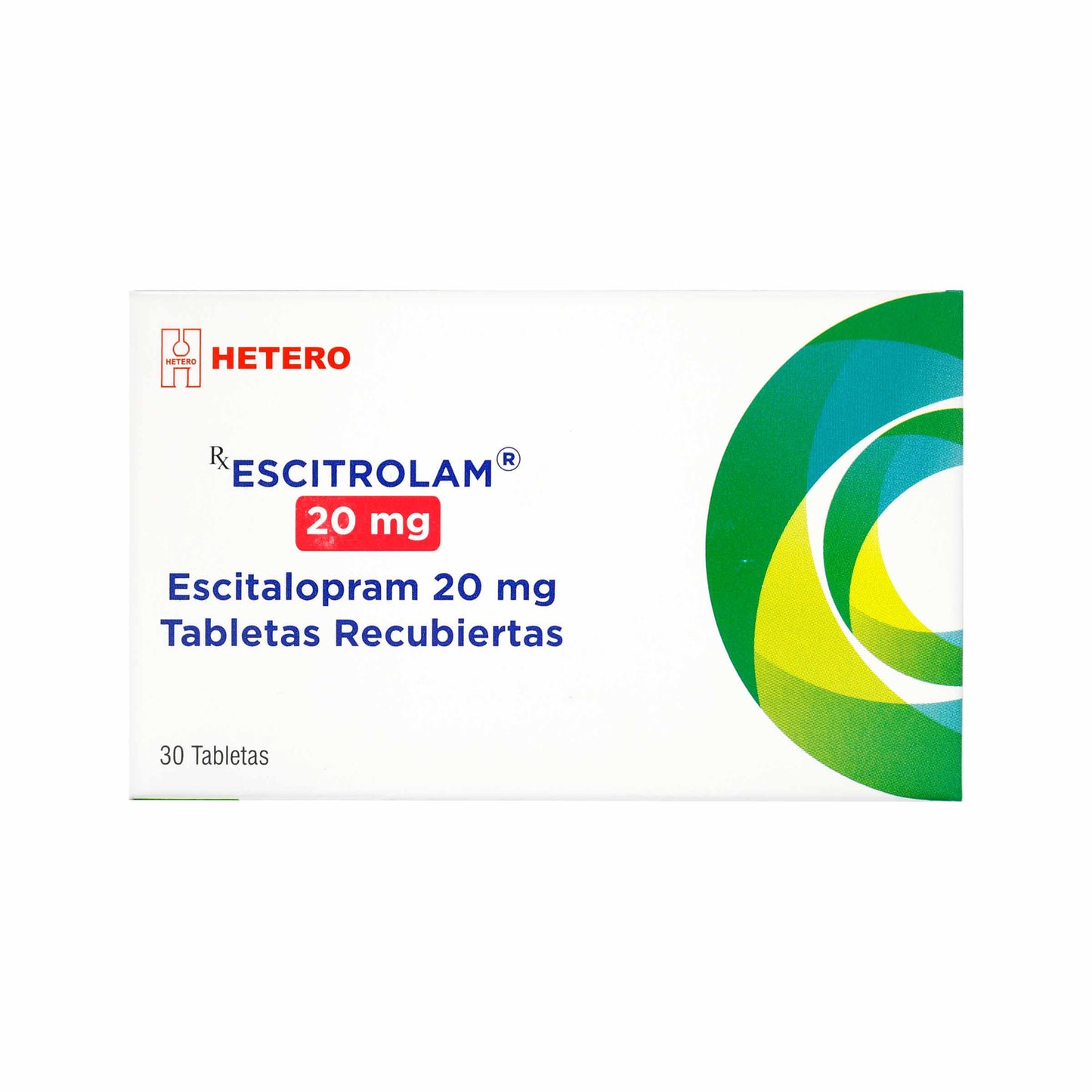 Escitrolam Escitalopram 20mg X 30 Tableta He