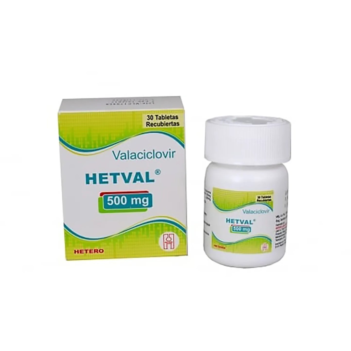Hetval (Valaciclovir) 500 Mg X 30 Tabletas