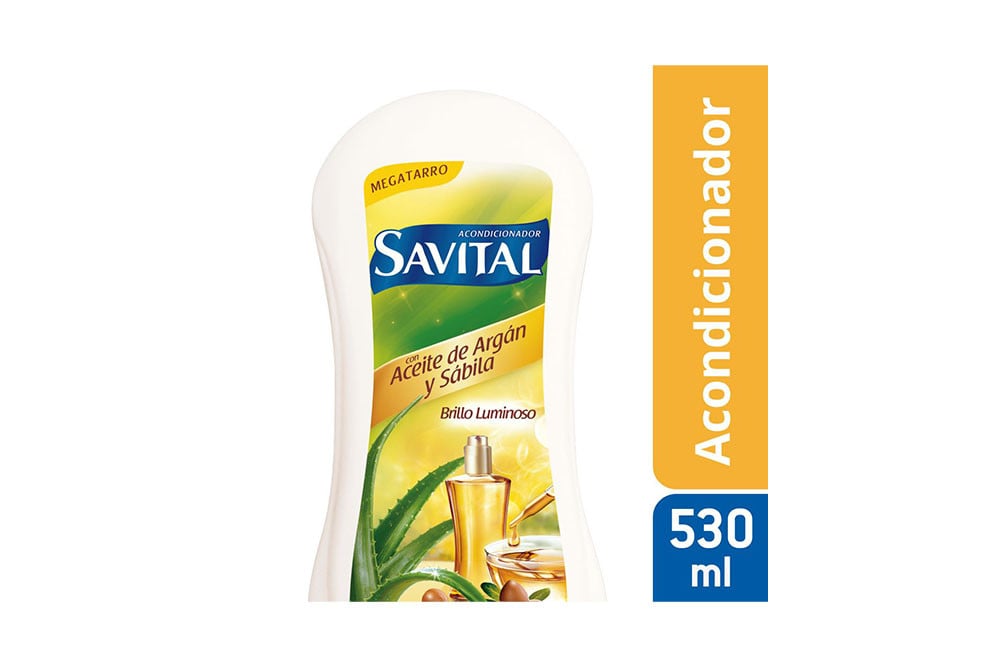 Acondicionador Savital Aceite De Argán Y Sábila 530 Mililitros