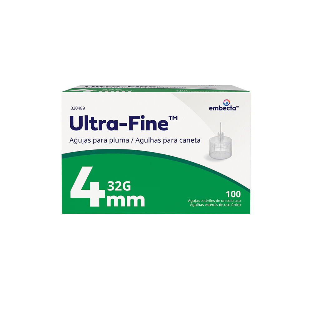 Aguja Para Pen 32G 4 Mm Caja X100 5B