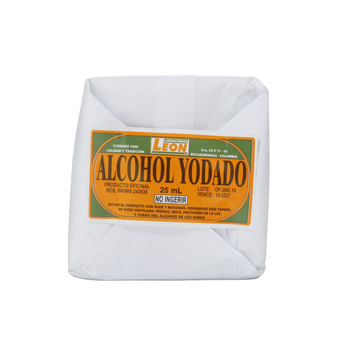 Alcohol Yodado 25 ML 12 Und Leon