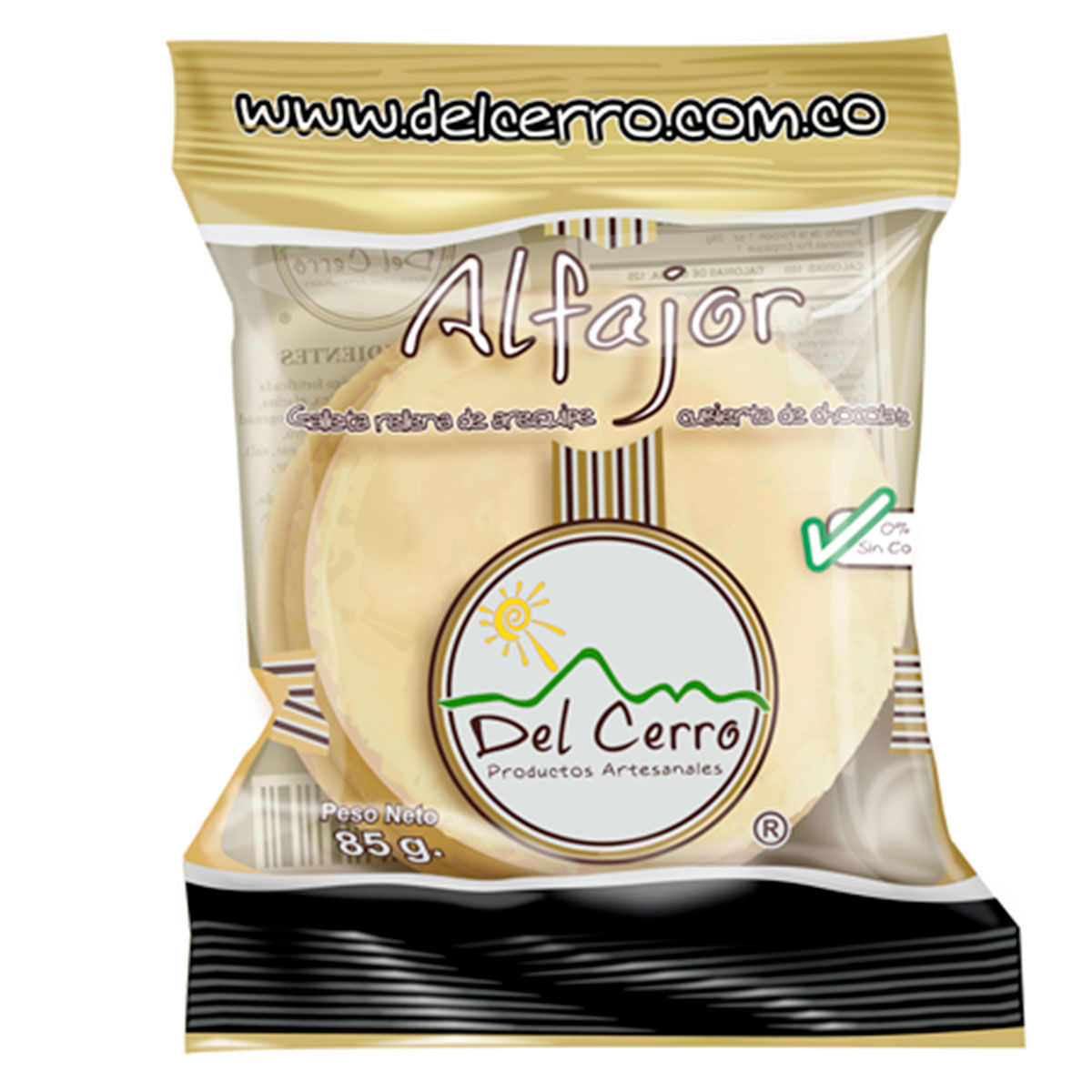 Alfajor Chocolate Blanco Del Cerro 85G
