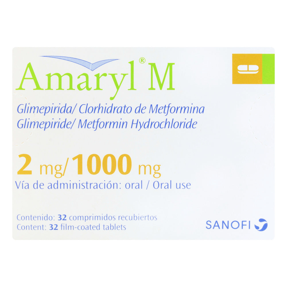 Amaryl M 2 MG/1000 MG 32 Compr