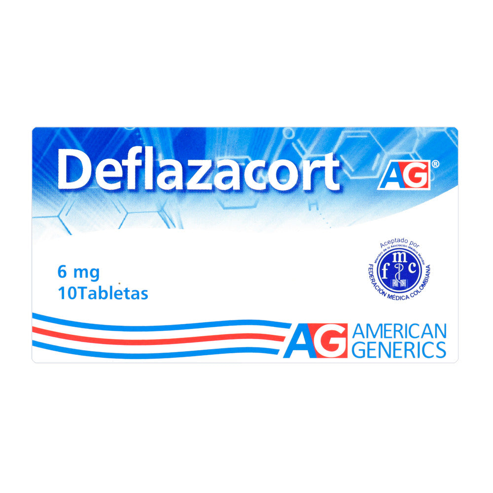 Deflazacort 6 mg 10 Tabletas