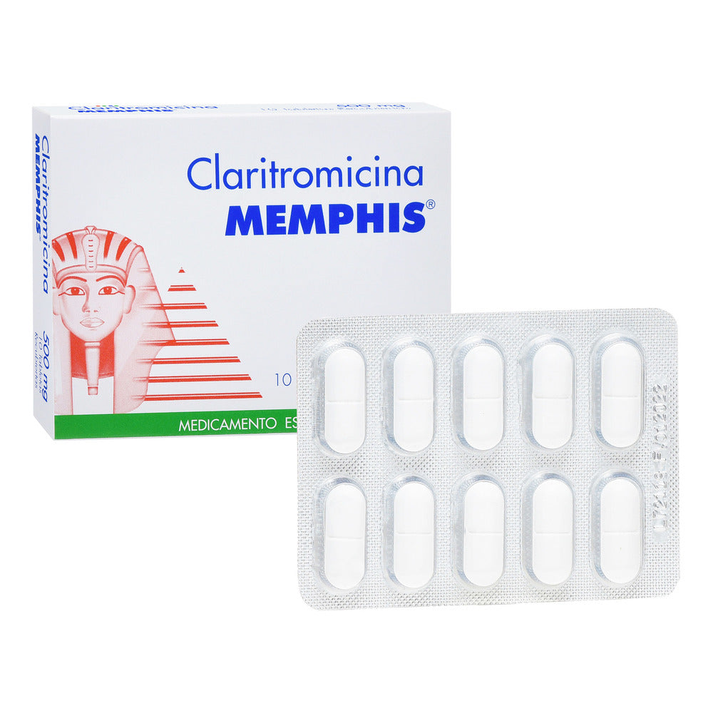 Claritromicina 500 mg 10 Tabletas
