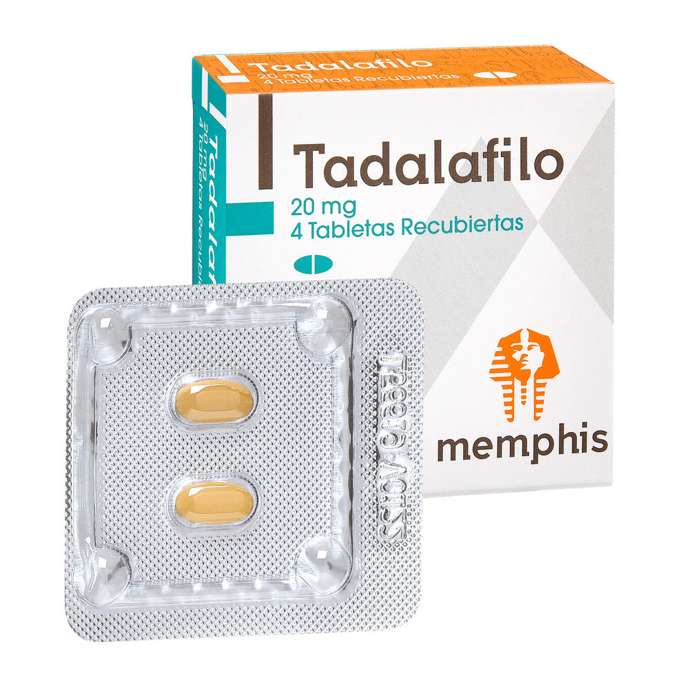 Tadalafilo 20 mg 4 Tabletas Recubiertas