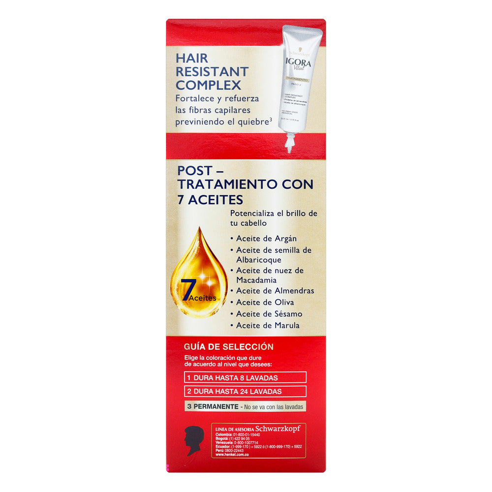 Igora Vital Kit 7-11 Promoción 2 Tubos Rubio Mediano Cenizo Intenso