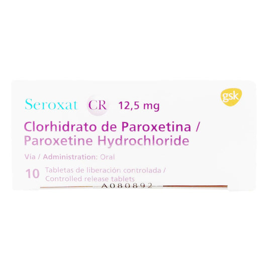Seroxat CR 12.5 Miligramos 10 Tabletas