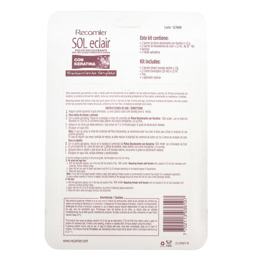 Kit Soleclair Polvo Decolorante Argán Oil 12 gramos