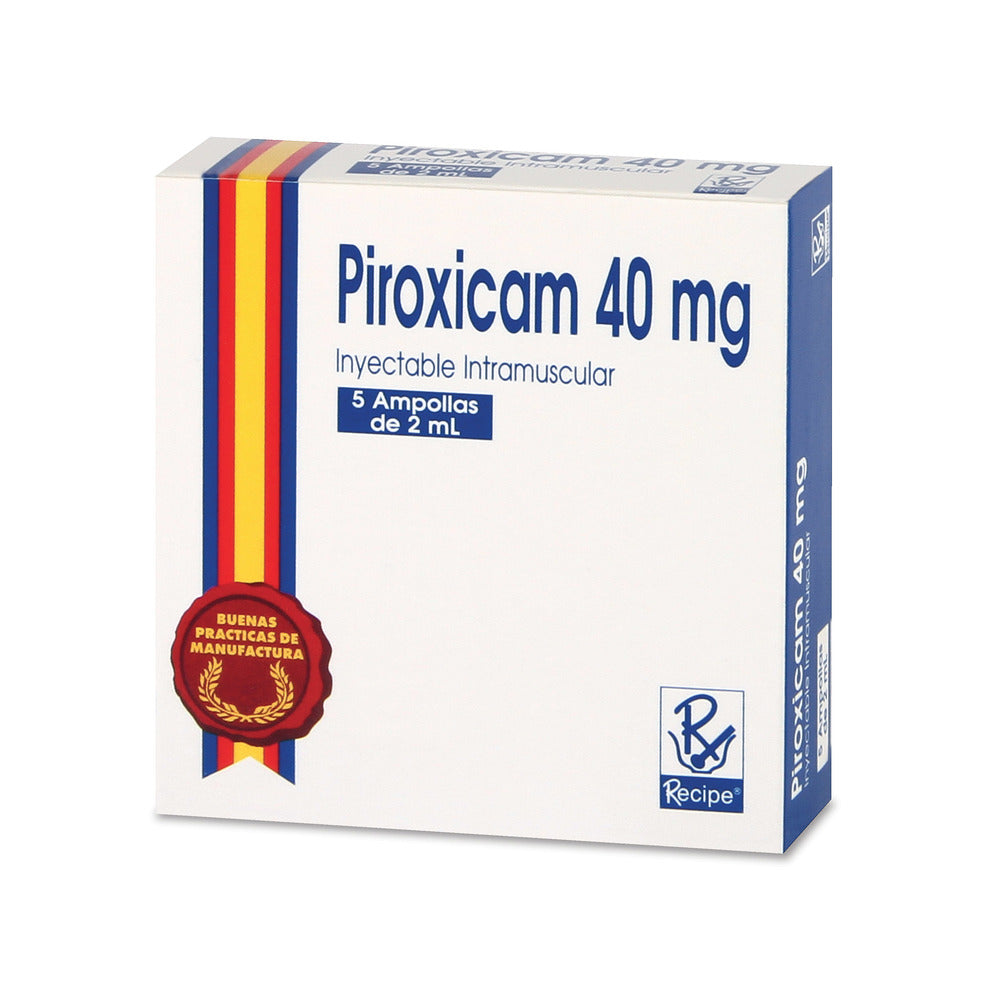Piroxicam 40 Miligramos 5 Ampollas