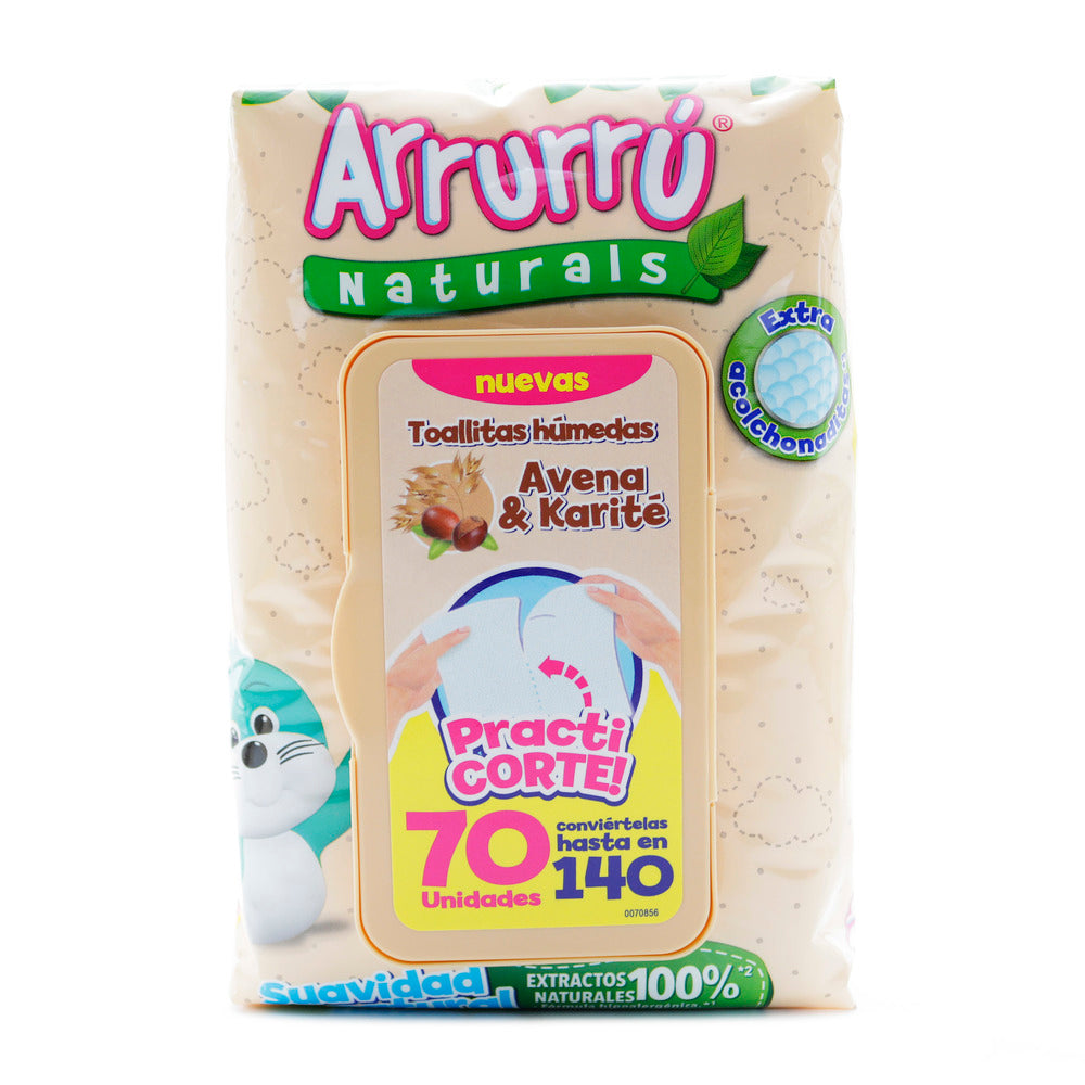 Toallitas Arrurrú Aloe Practicorte 120 Unidades