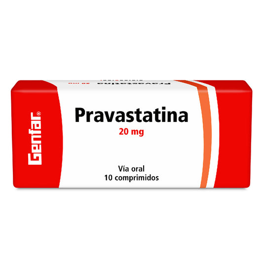 Pravastatina 20 Miligramos 10 Tabletas GF