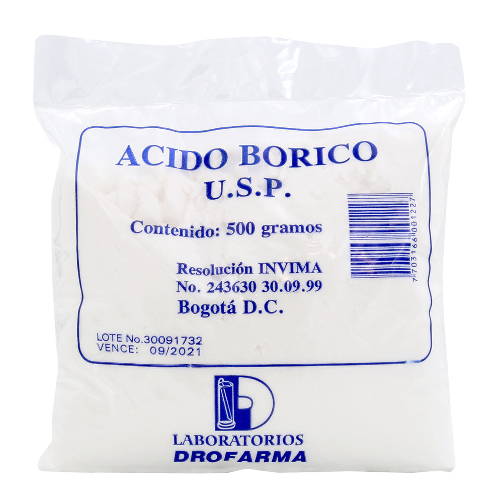 Ácido Bórico 500 Gramos Drofarma