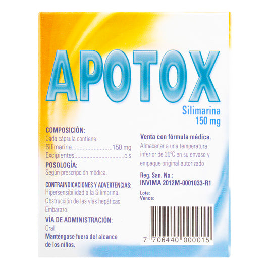 APOTOX 150 MG CAJA X 20 CAPS