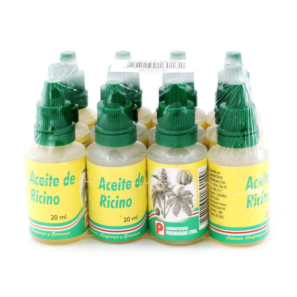 Aceite de Ricino x 20 ml Promegan 12 Unidades