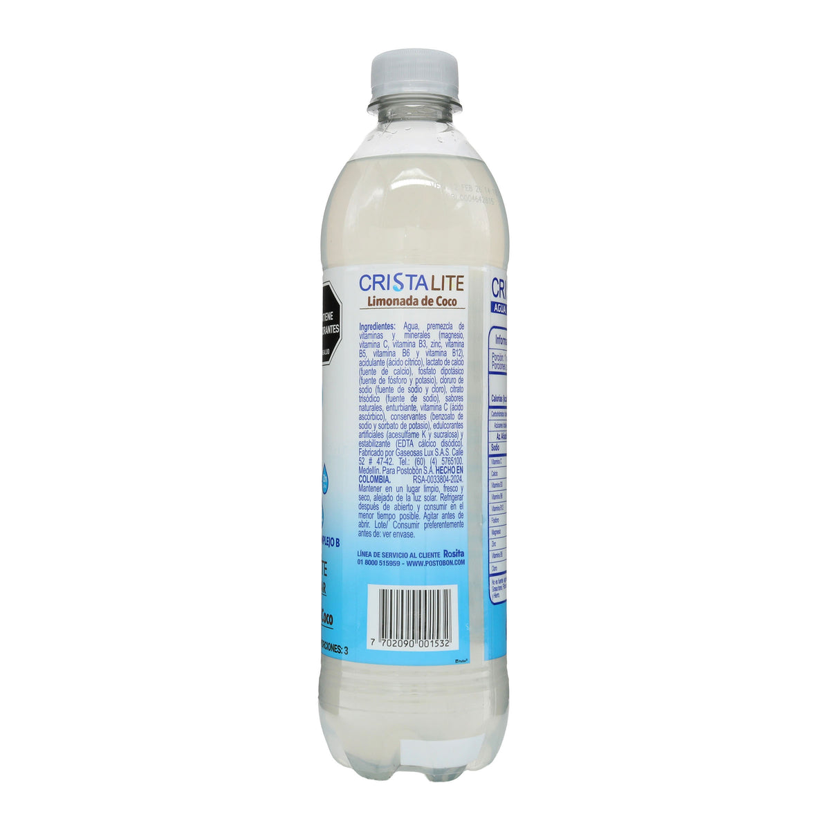 Agua Cristal Lite 600 ml