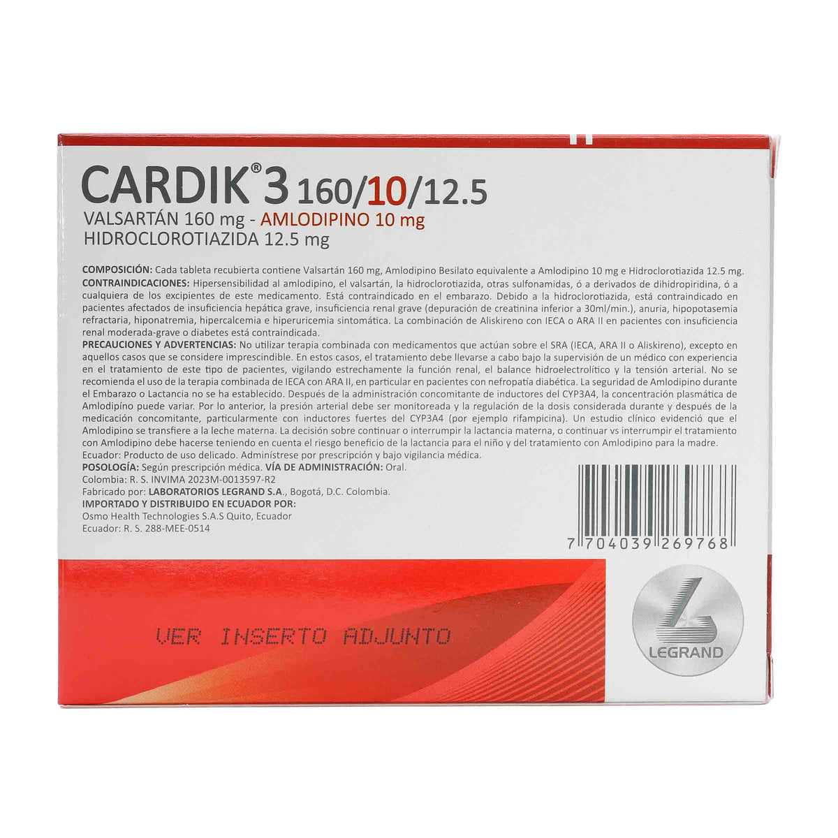 CARDIK 3 160/10/12.5 30 TABS (P)61056
