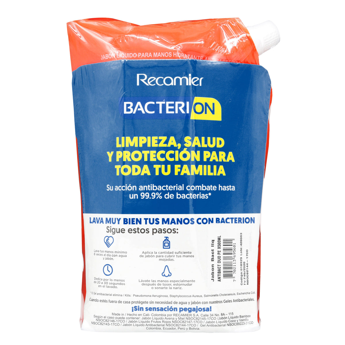 2 JAB.BACTERION DOY P.ANTIB.500ML 25%DTO