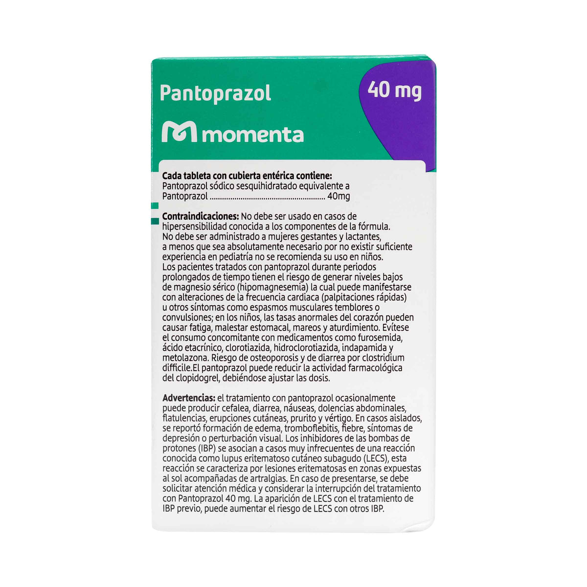 Pantoprazol 40 mg 28 Tabletas
