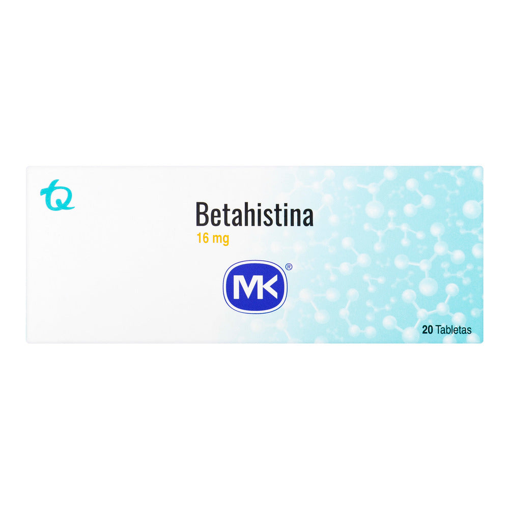 Betahistina 16 Miligramos Por 20 Tabletas
