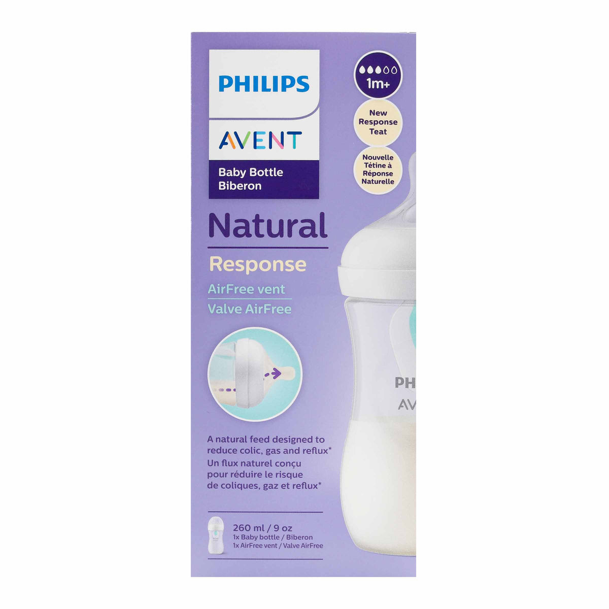 Biberon Natural Airfree Avent 9 Oz 260ML