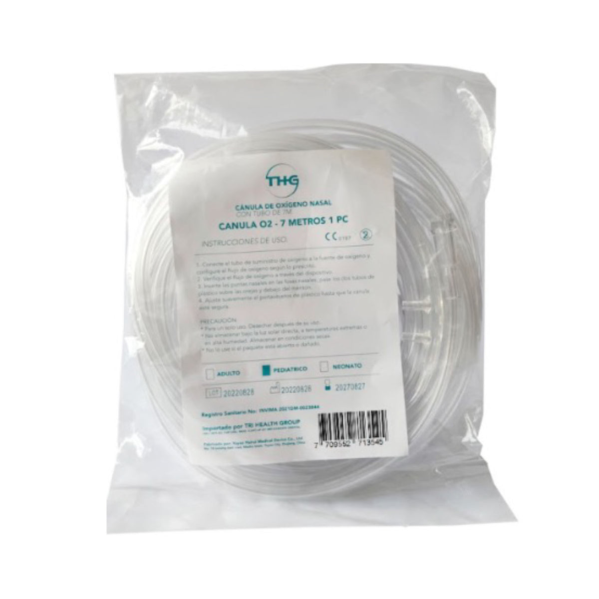 Canula Oxigeno Thg 7 Mts Pediatrico
