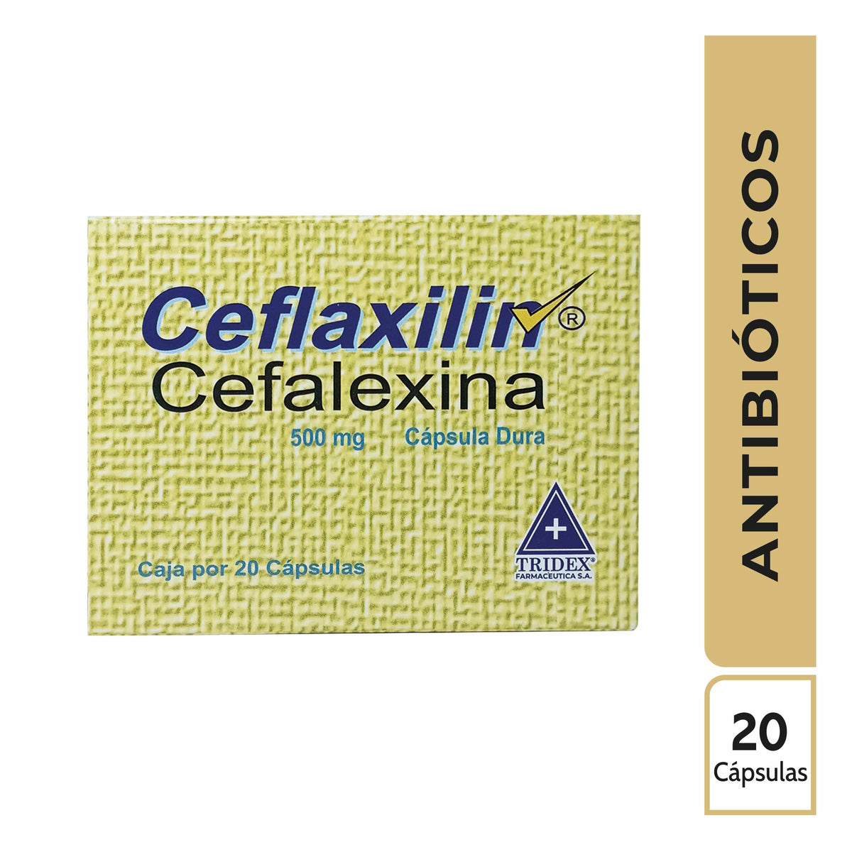 Ceflaxilin Cefalexina 500MG 20Cap Tridex