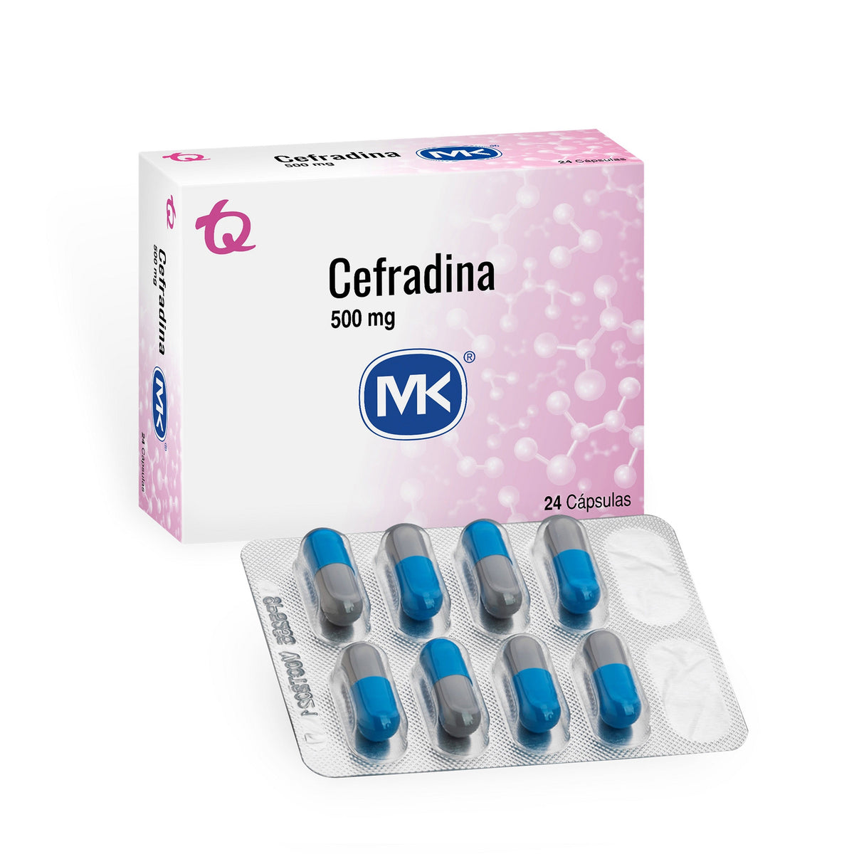 Cefradina 500 MG 24 Cápsulas Mk