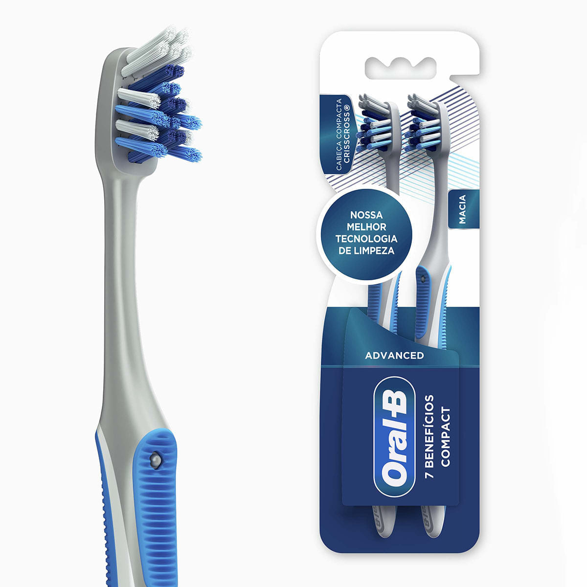 Cepillo Dental Oral-B 7 Beneficios Suave 2 Pack