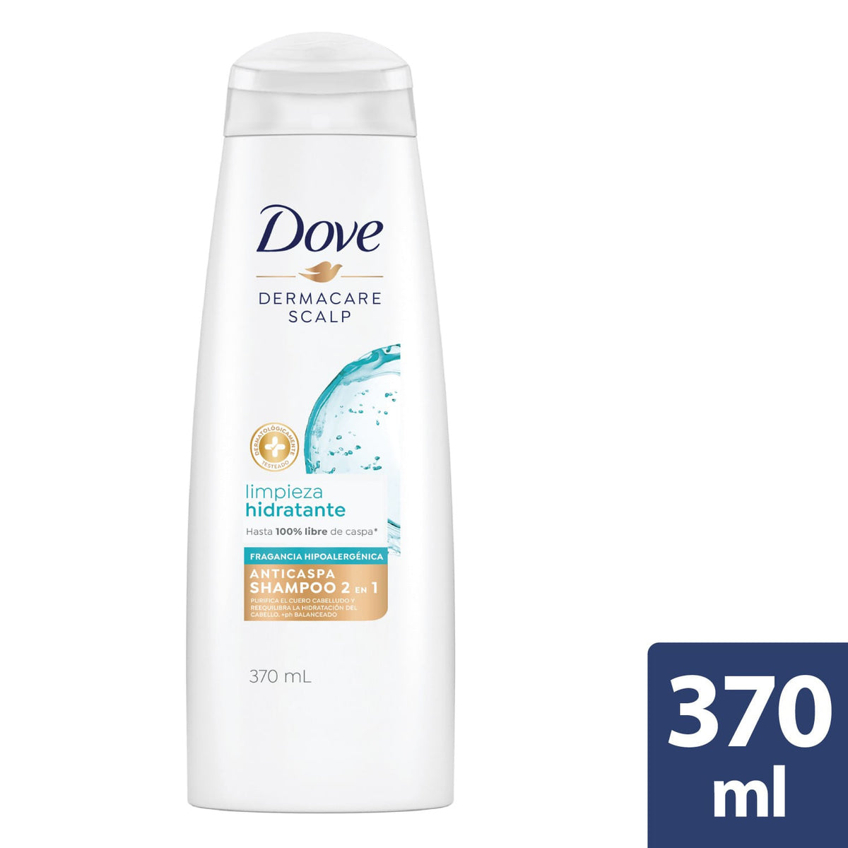 Champú Dove Limpieza Hidratante 370 Mililitros
