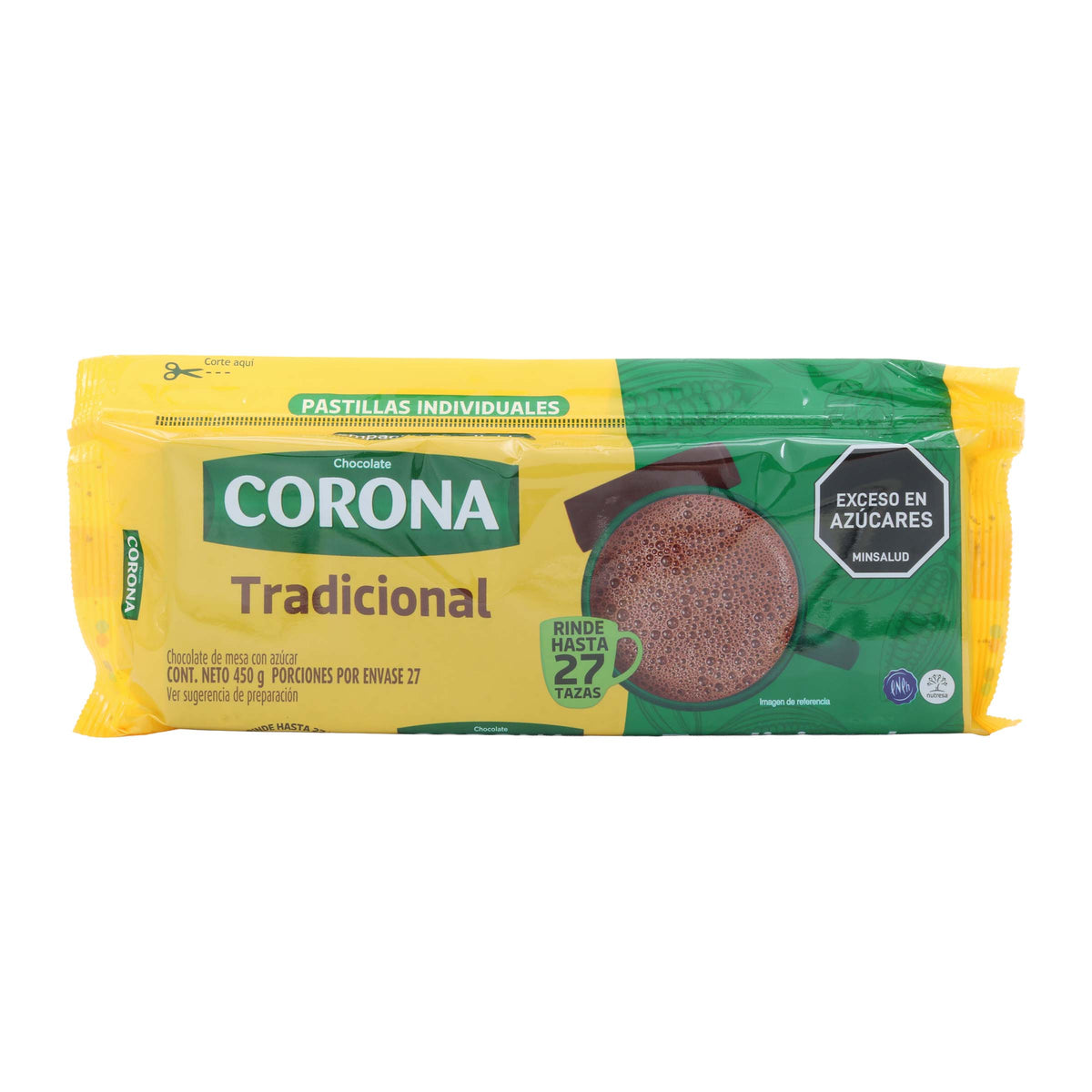Chocolate Corona Trad. 450G 18 Pastillas