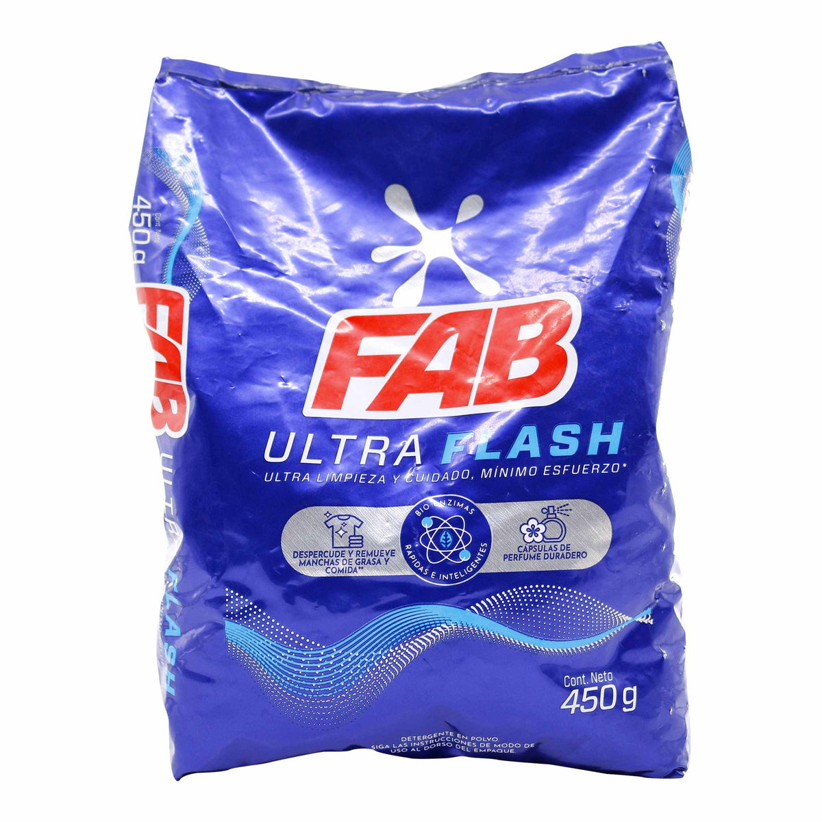 Detergente Polvo Fab Ultra Flash 450 Gr