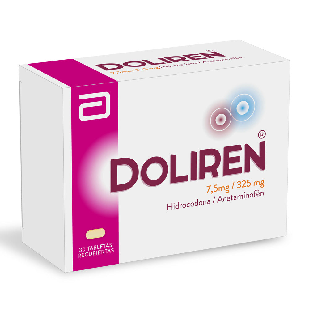 Doliren 7.5MG/325MG 30 Tabletas