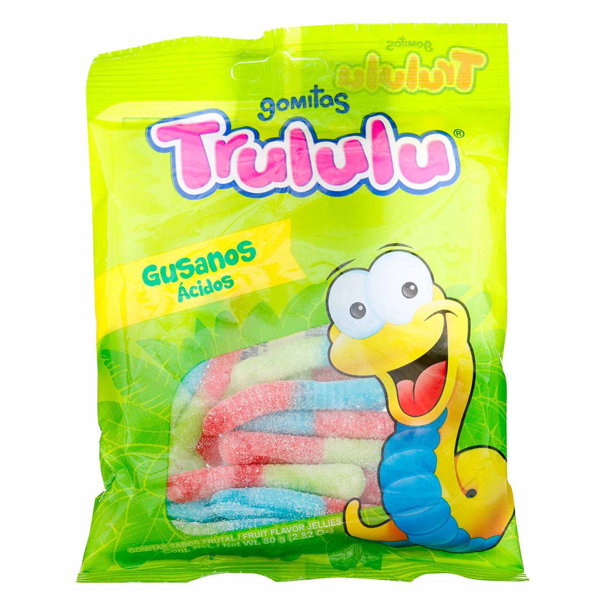 Gomitas Trululu Gusano Frutal 80 Gramos