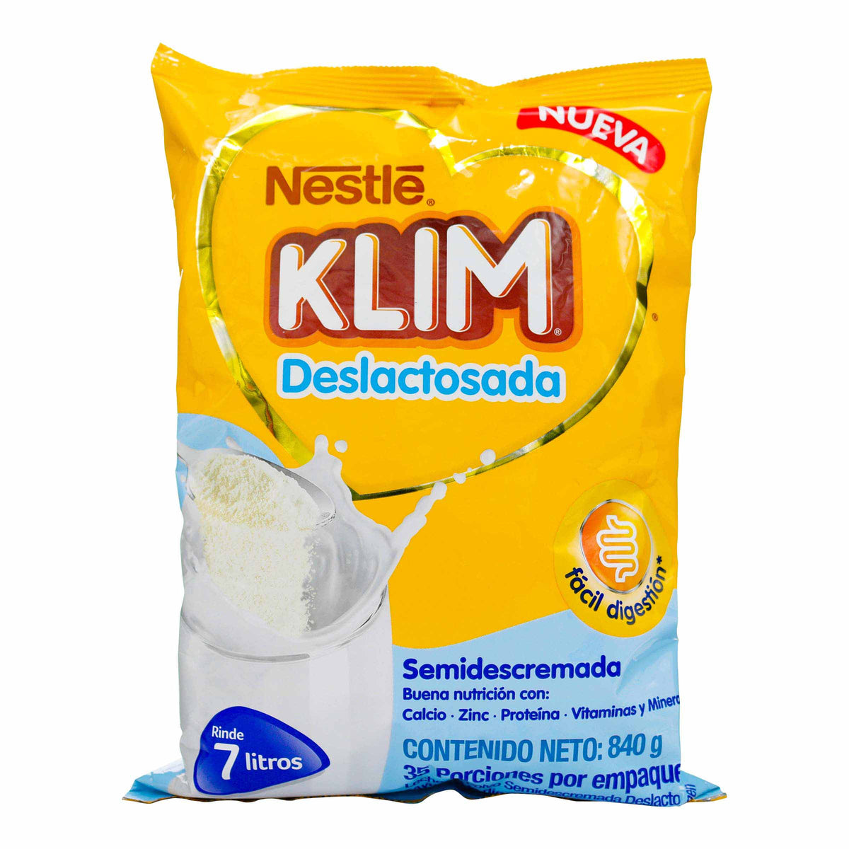 Leche Klim Deslactosada Semidescre.840 G