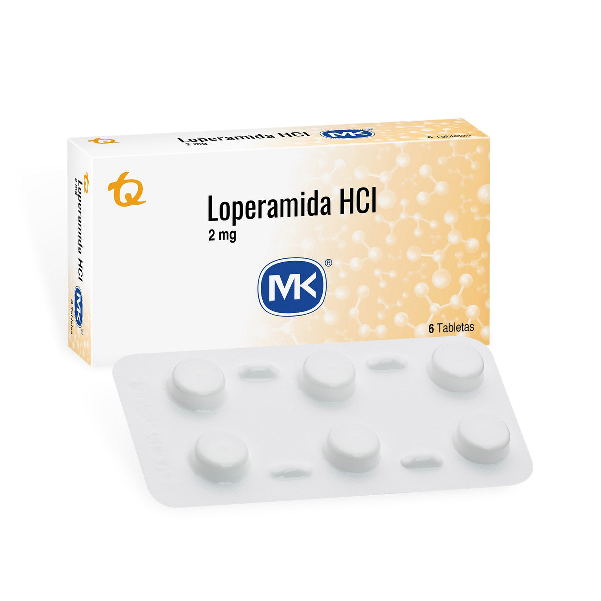 Loperamida 2 Miligramos 6 Tabletas Mk