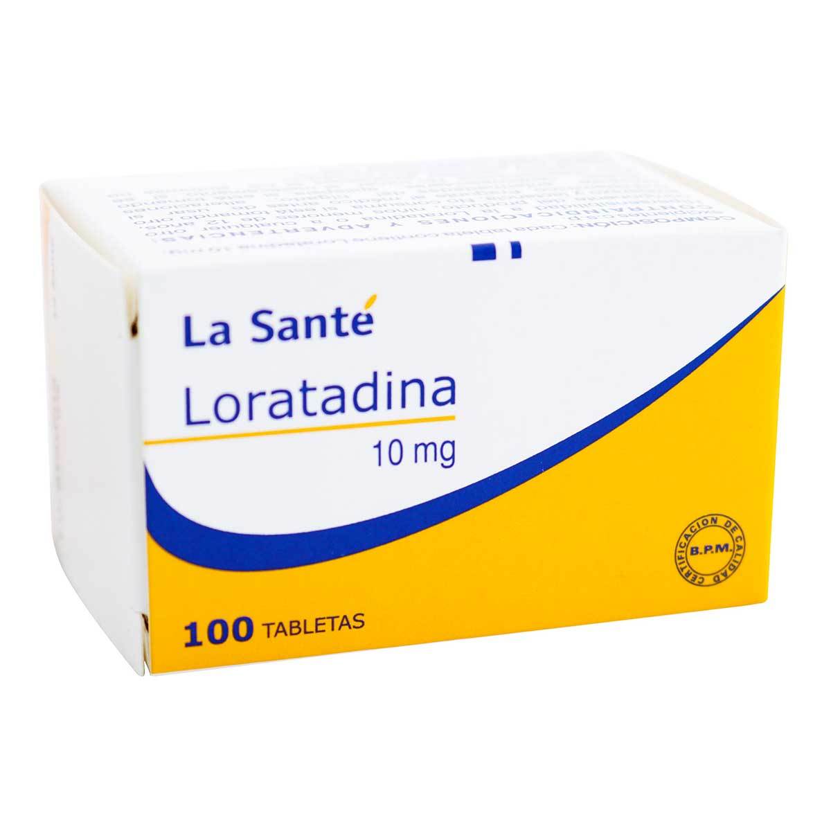 Loratadina 10 Miligramos 100 Tabletas Ls