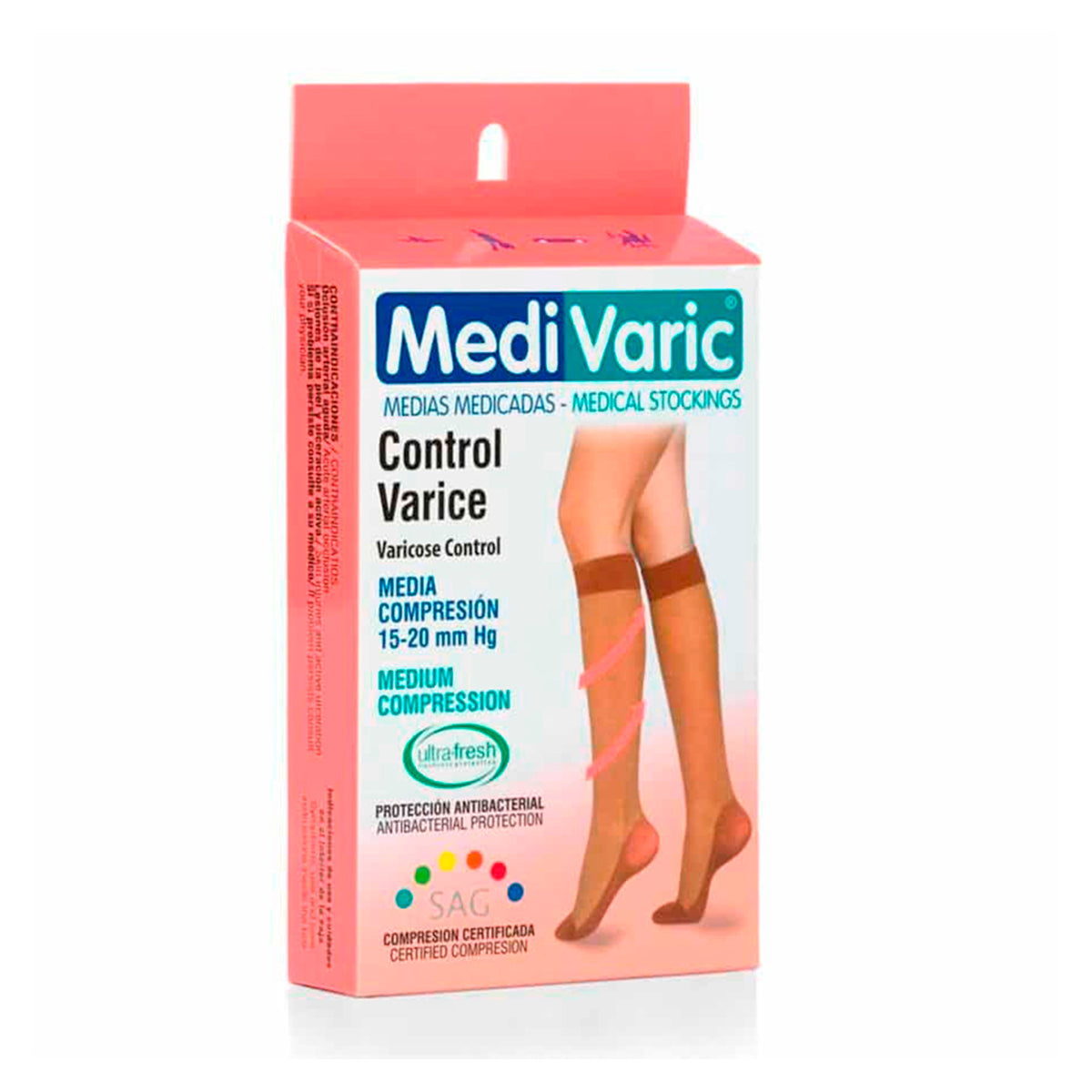 Media Medivaric Rodilla Pequeña Beige Media Compresión Nti
