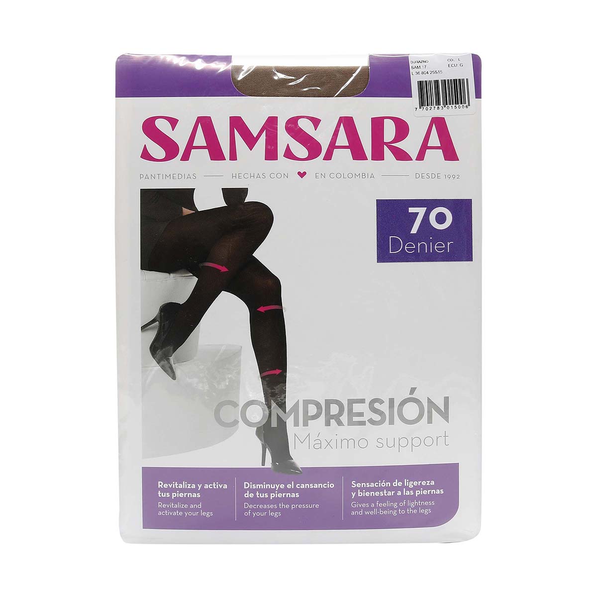 Medias Samsara Support Compren L Durazno
