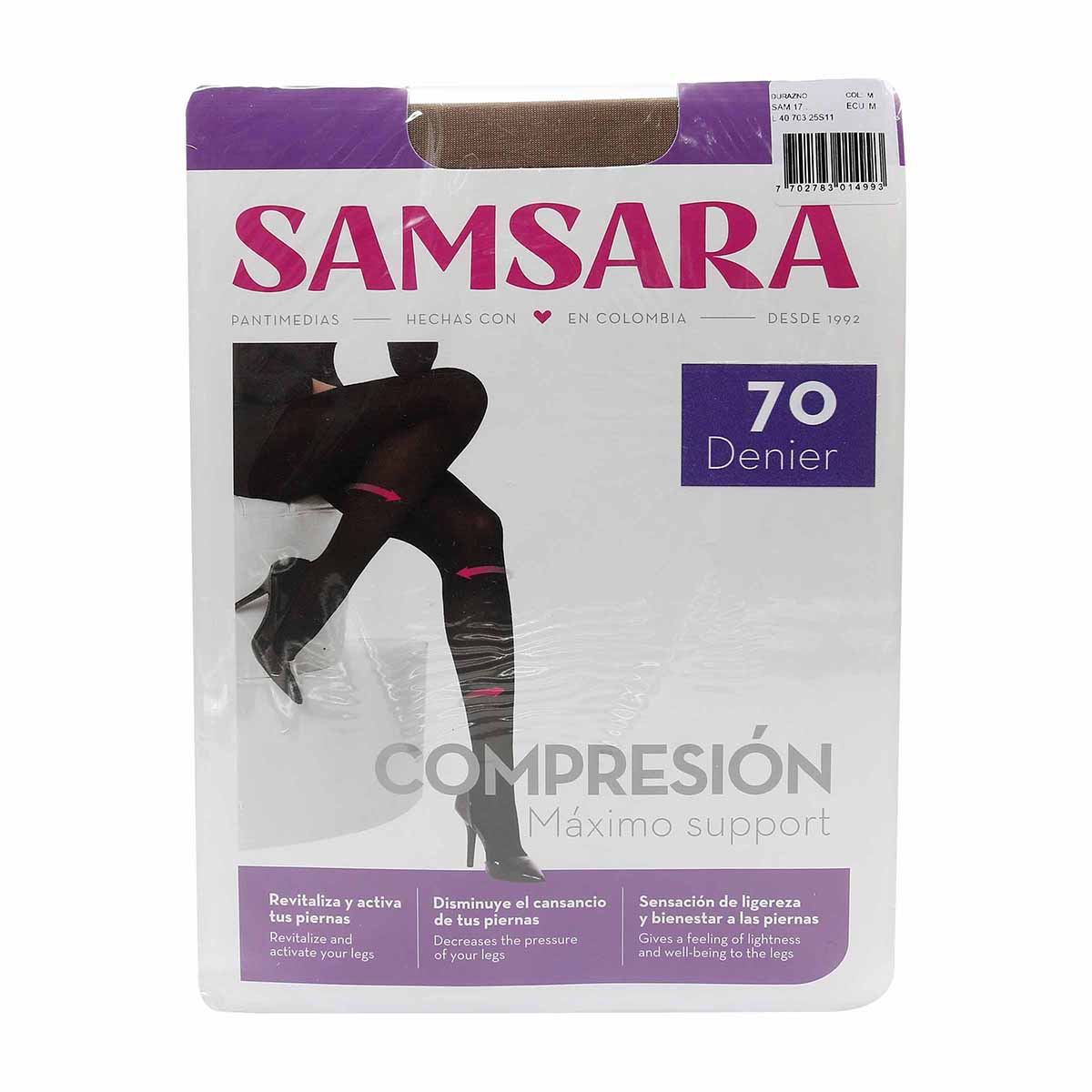 Medias Samsara Support Compren M Durazno