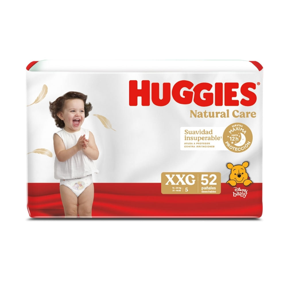 Pan.huggies Nat.care Et.5 Xxg 52 Und