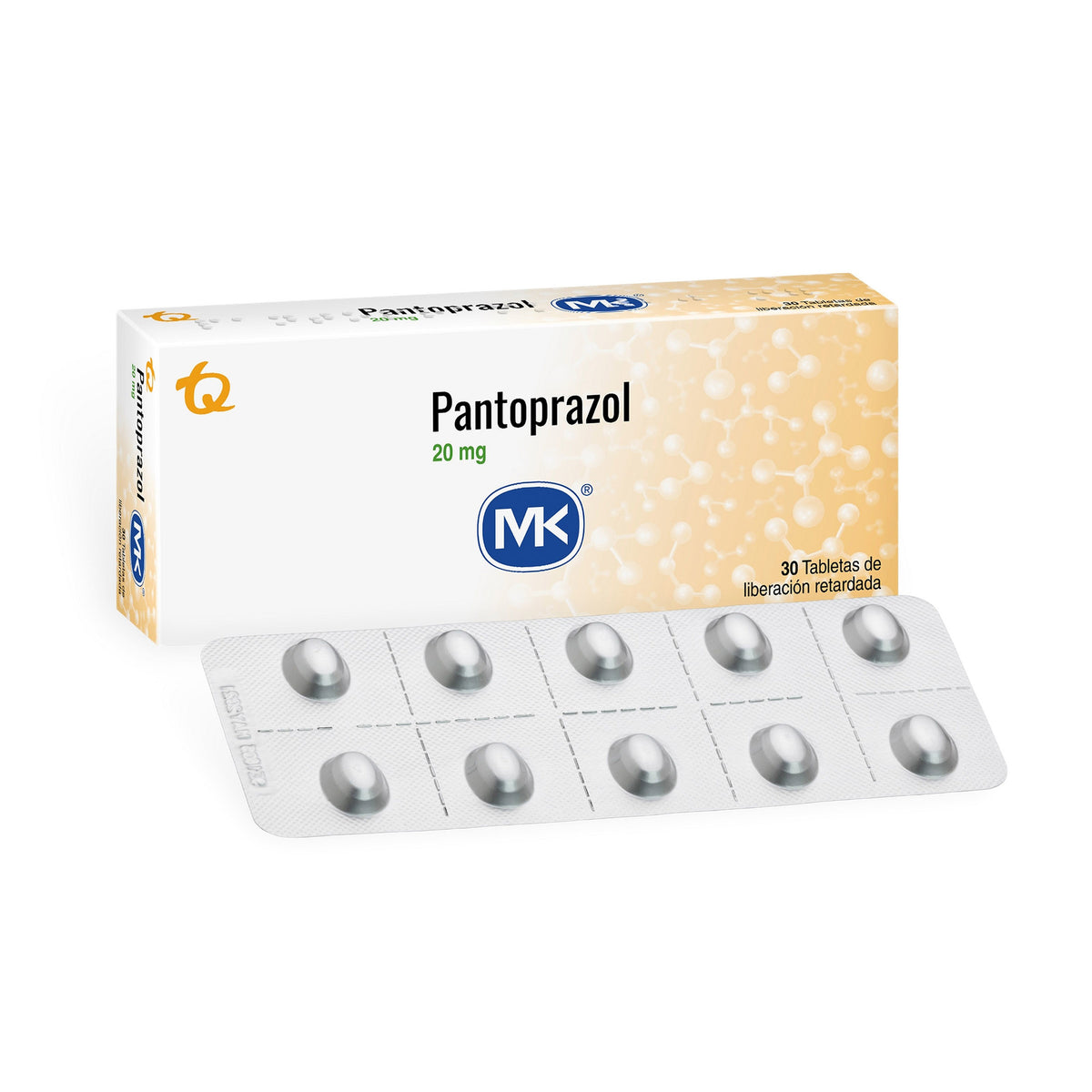 Pantoprazol 20 MG 30 Tabletas Mk