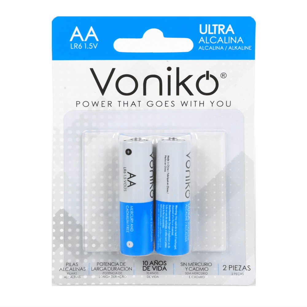 Pilas Voniko Alcalina Aa Por 2 Unidades