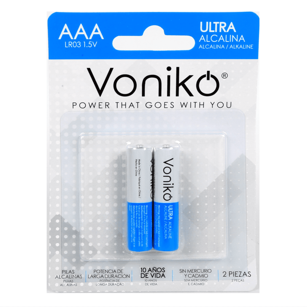 Pilas Voniko Alcalina Aaa 2 Unidades