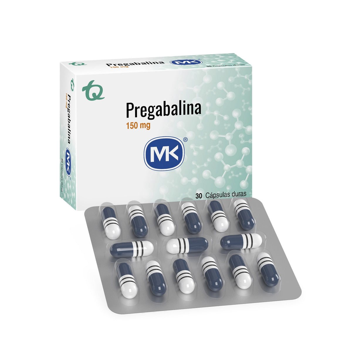 Pregabalina 150 Miligramos 30 Cápsulas Mk