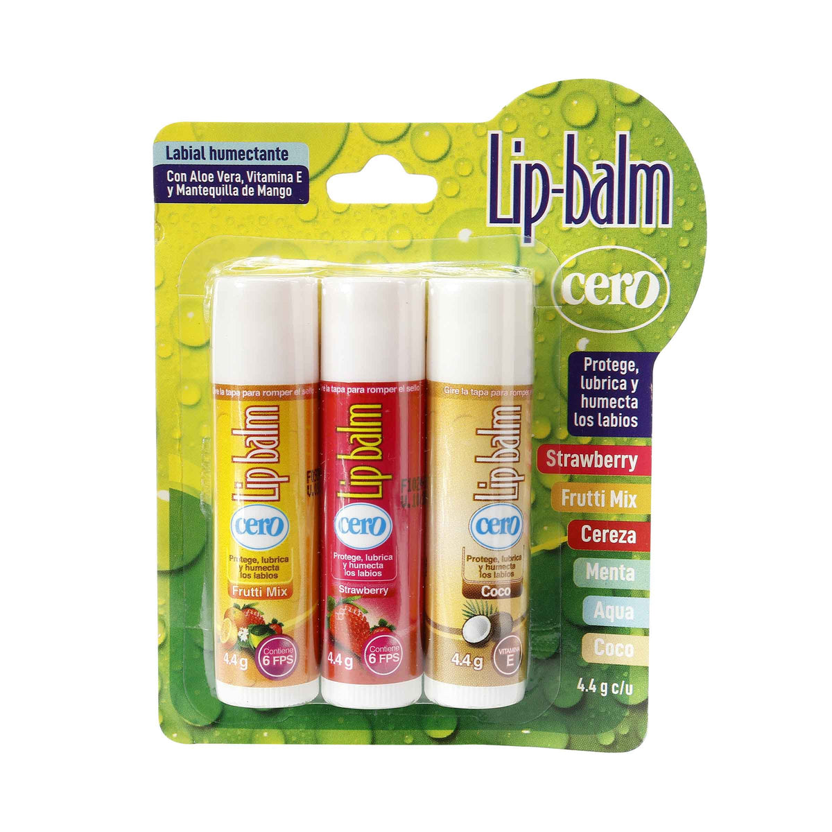 Prot. Labial Kit Lip Balm Cero 3Und