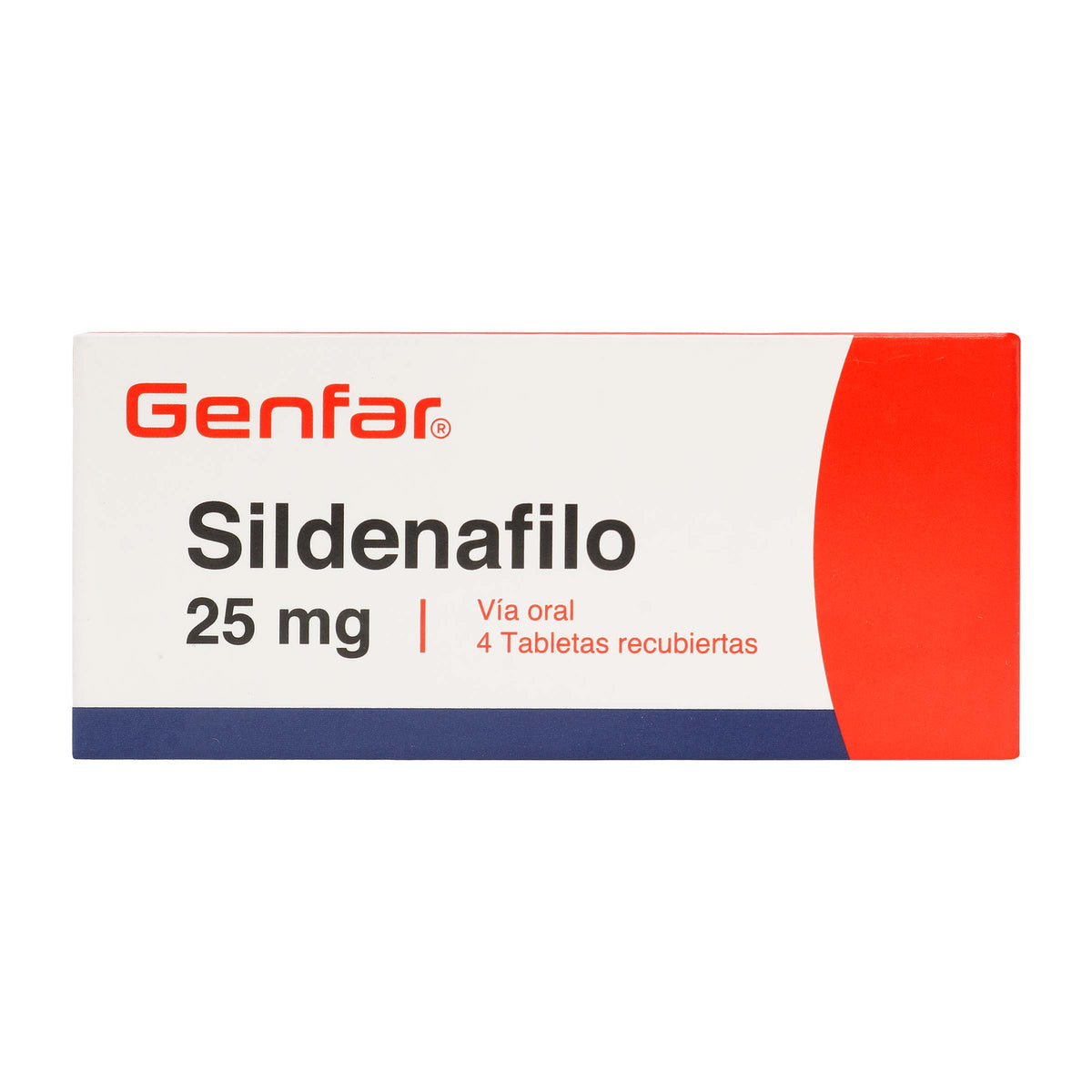 Sildenafil 25 MG 4 Tabletas Gf
