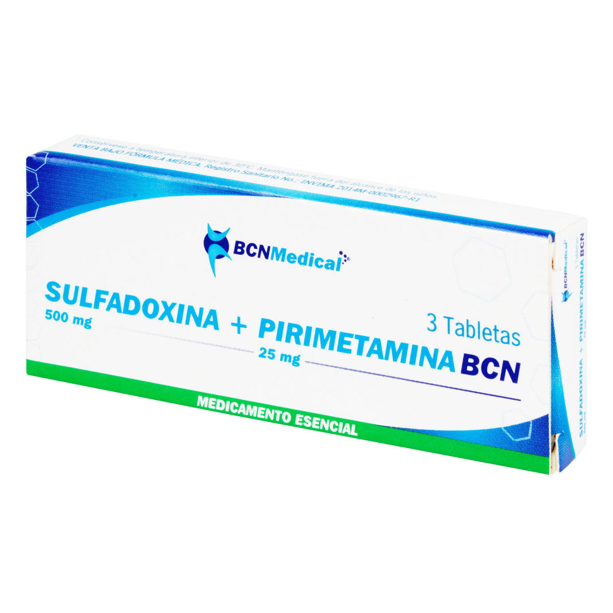 Sulfadoxina+Pirimetamina 25 MG 3 Tbs