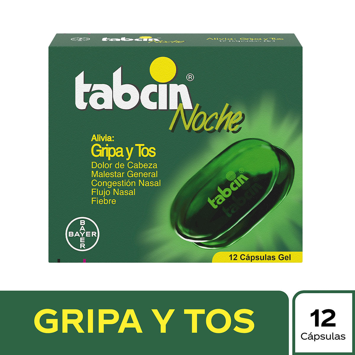 Tabcin Noche Liquid Gel 12 Cápsulas