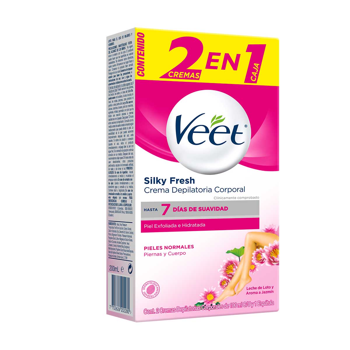 Veet Crema Depilatoria Piel Normal 100 Mililitros 2 En 1